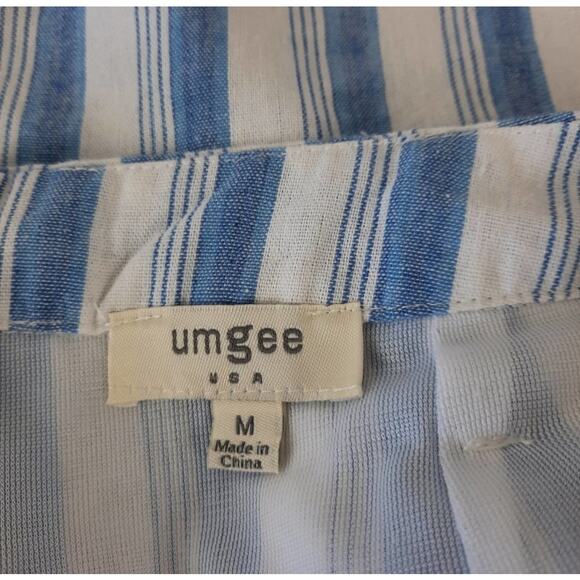 Umgee Striped  Paperbag Lined Shorts Coastal Grandma Beach Boho Chic Preppy Cool - Picture 9 of 10